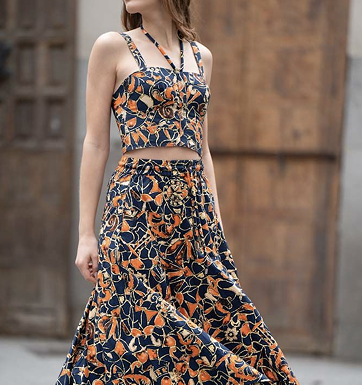 Vestido largo floral – Alice and Olivia